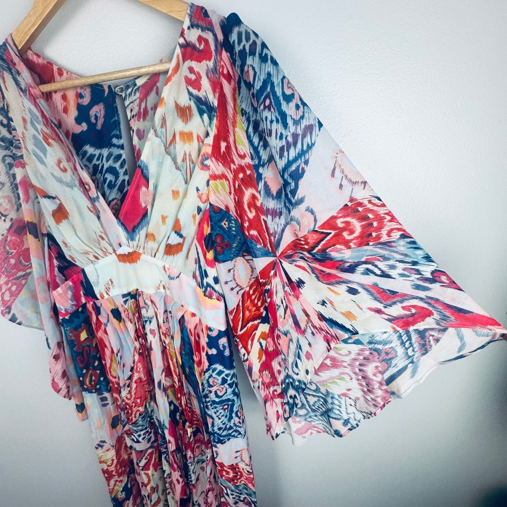 Farm Rio Boboikat Maxi Dress Size Small Abstract - Picture 2 of 13